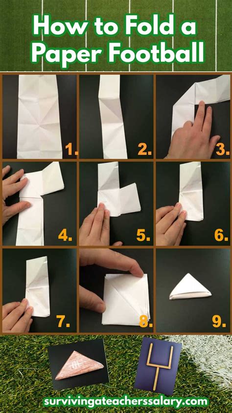 How to make a paper football - One-thousand square feet is approximately one-fiftieth the area of an NFL standard football field. It is also equivalent to the area that would be covered by 1,540 sheets of 8 1/2-...